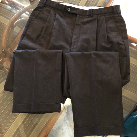 Dark Charcoal Gray Evan-Picone Men’s Wool … - Picture 10 of 11